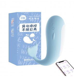 MizzZee - Whale Vibrator Wearable Blue (Smart APP Model - Chargeable)